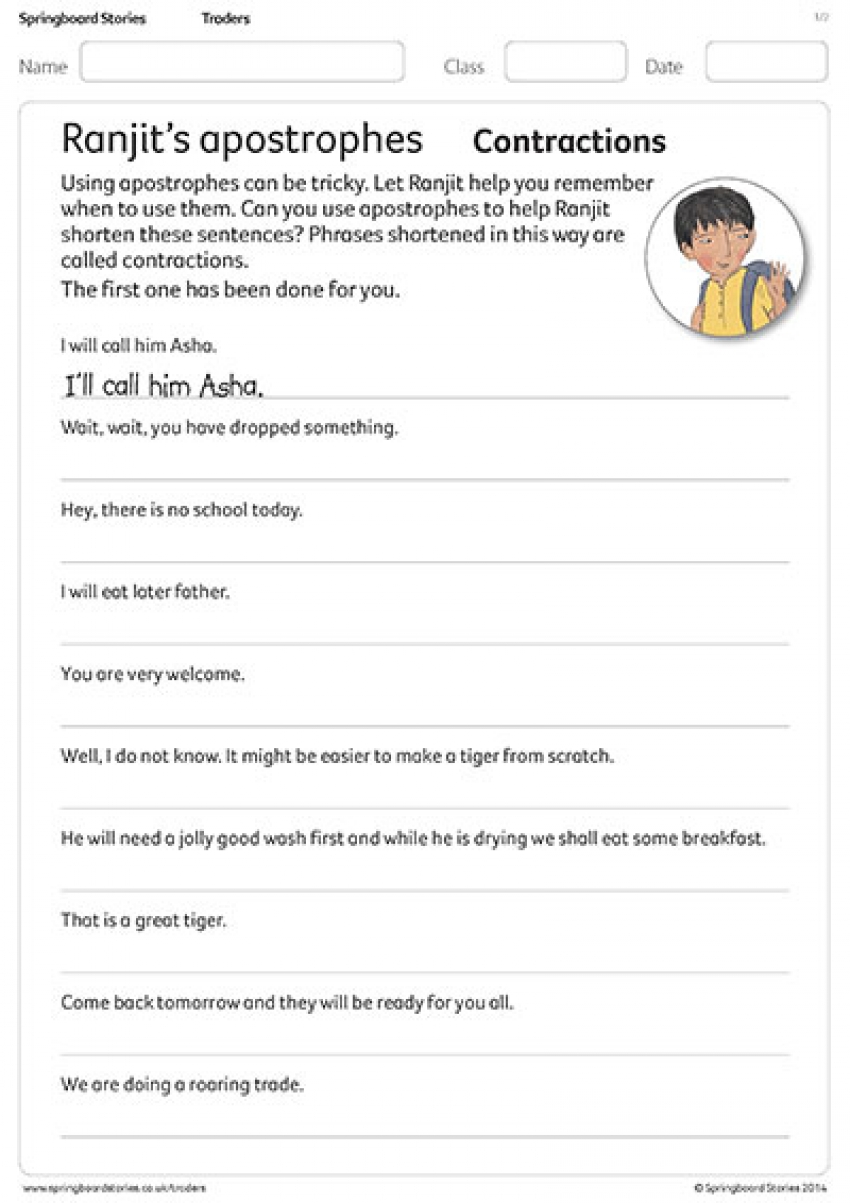 Ranjit's apostrophes primary SPaG resource