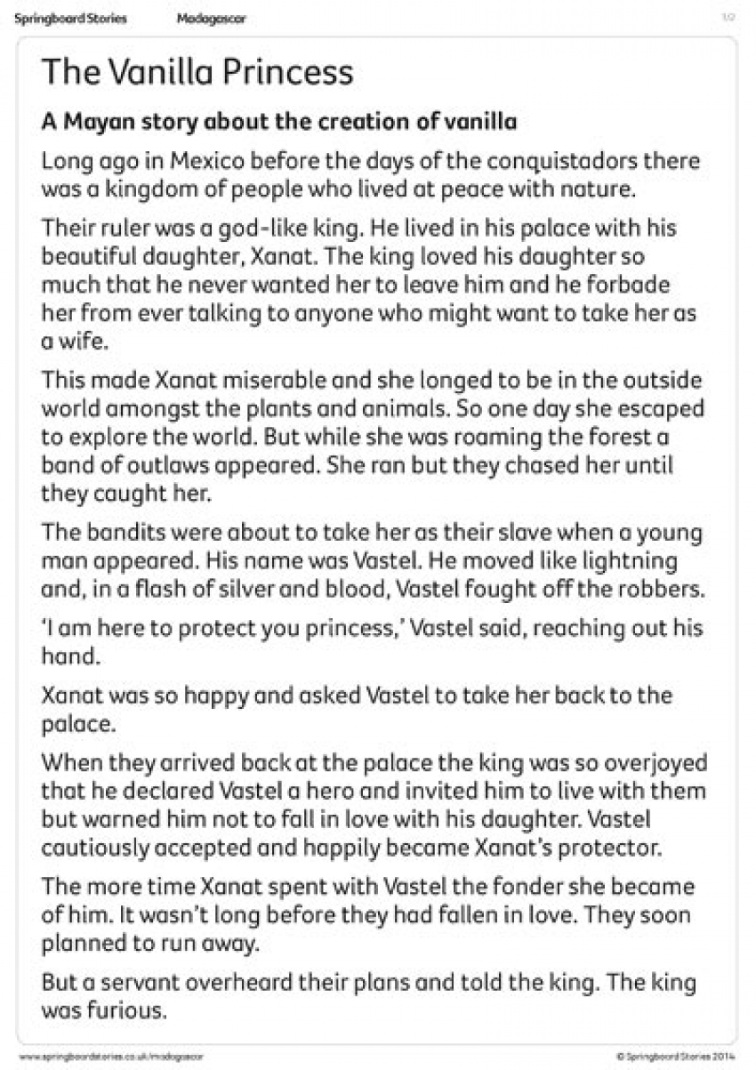 A Mayan vanilla princess story 