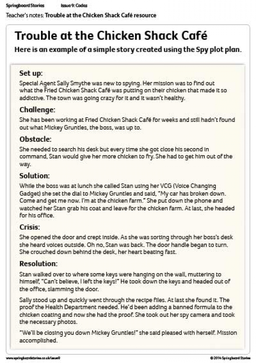 Trouble at the Chicken Shack Caf&eacute; primary resource