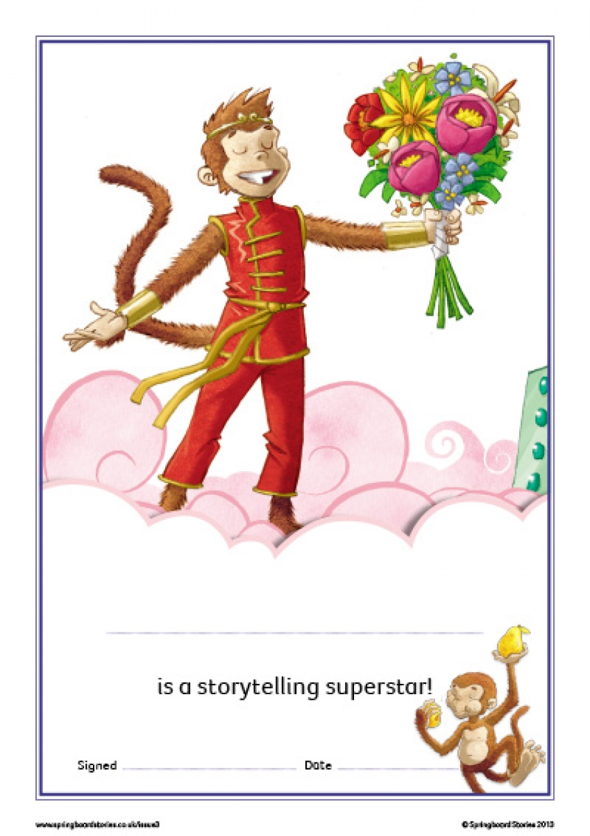 Key Stage 1 reward certificate &ndash; Food