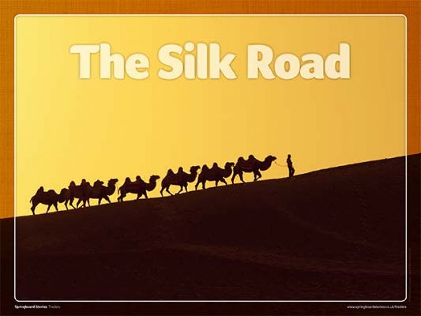Silk Road slideshow primary resource for the whiteboard