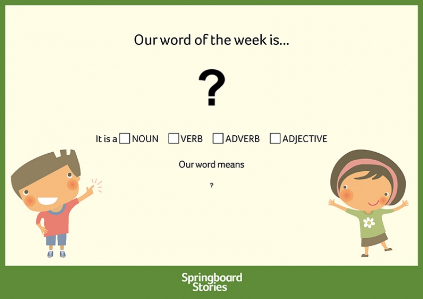 Word of the week resource for primary-aged children