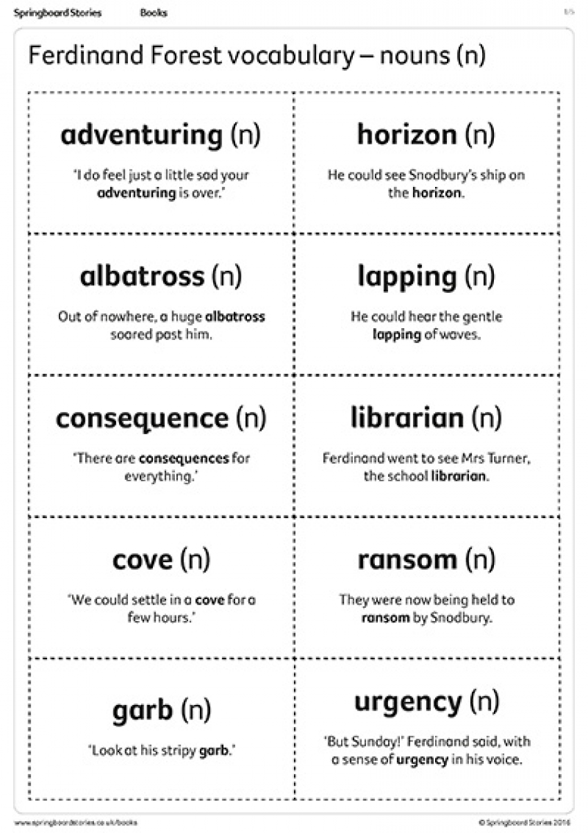 Ferdinand Forest vocabulary primary resource