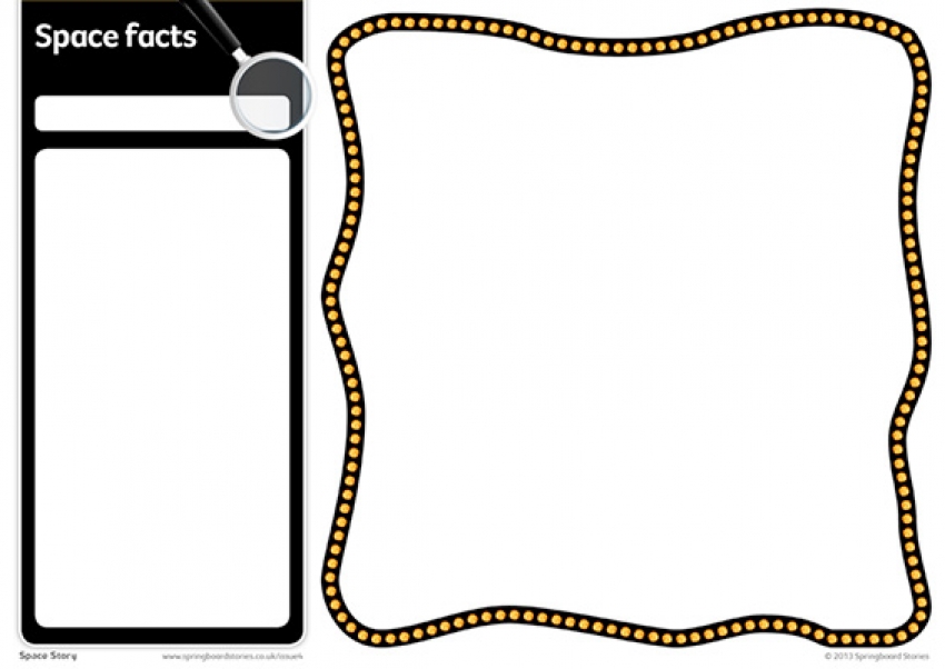 Space fact card template