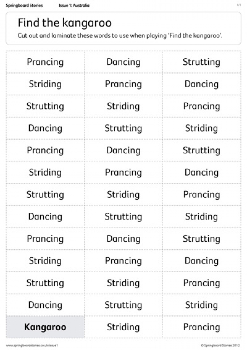 Find the kangaroo - primary resource &ndash; Australia topic