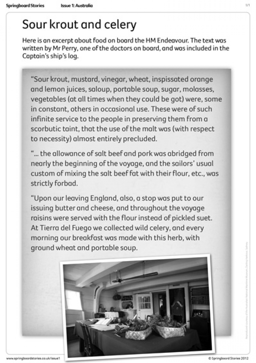 Captain Cook primary resource &ndash; Australia topic