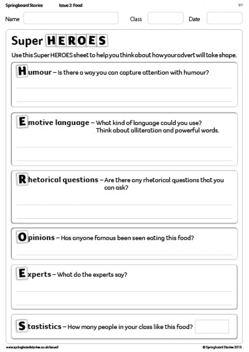 Super Heroes primary resource