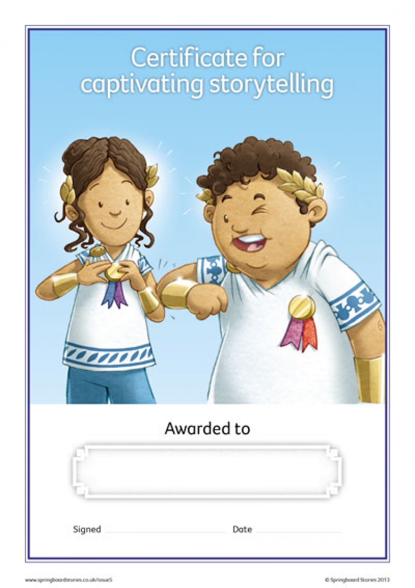 Springboard Stories Sport storytelling certificate KS2